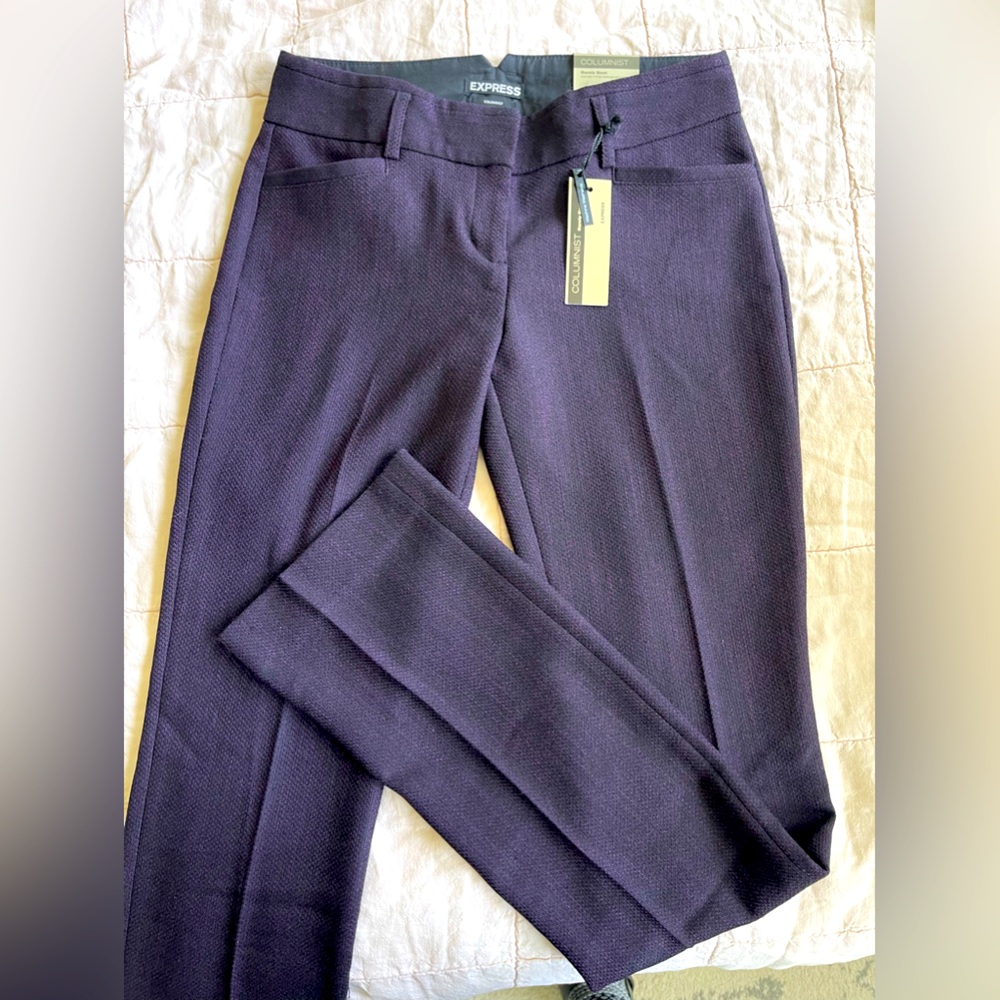 Express Women's Boot Cut Dress Pants in Dark Purple